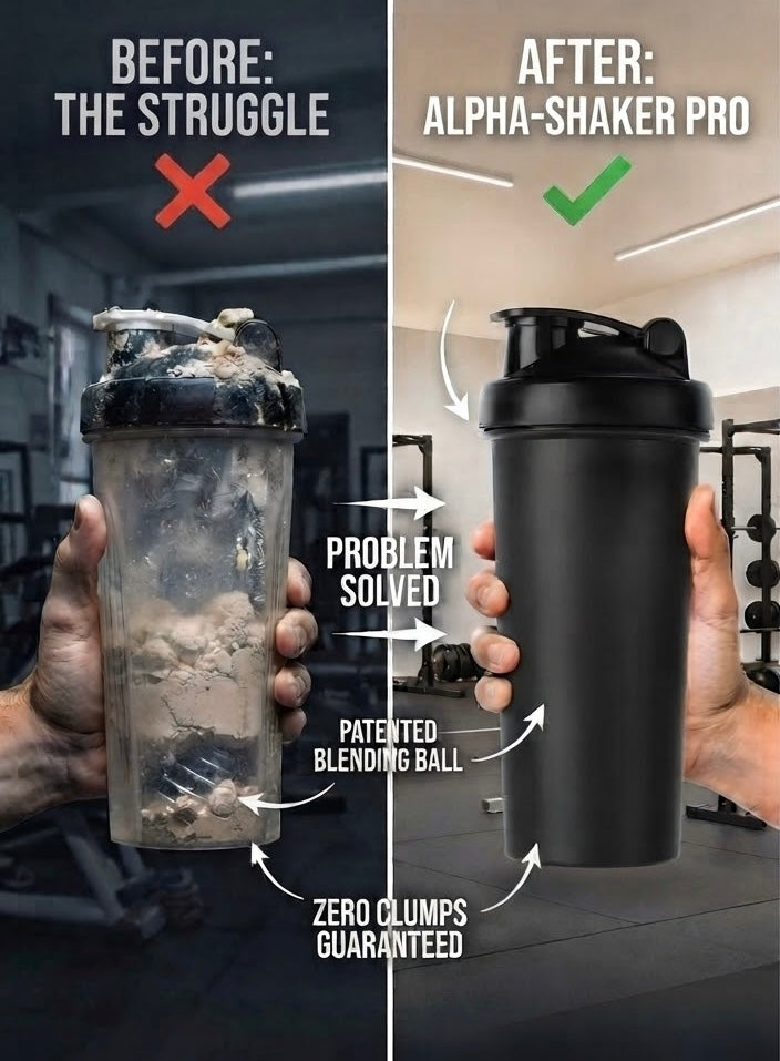 Alpha-Shaker™ Pro - Premium Fitness Shaker Bottle