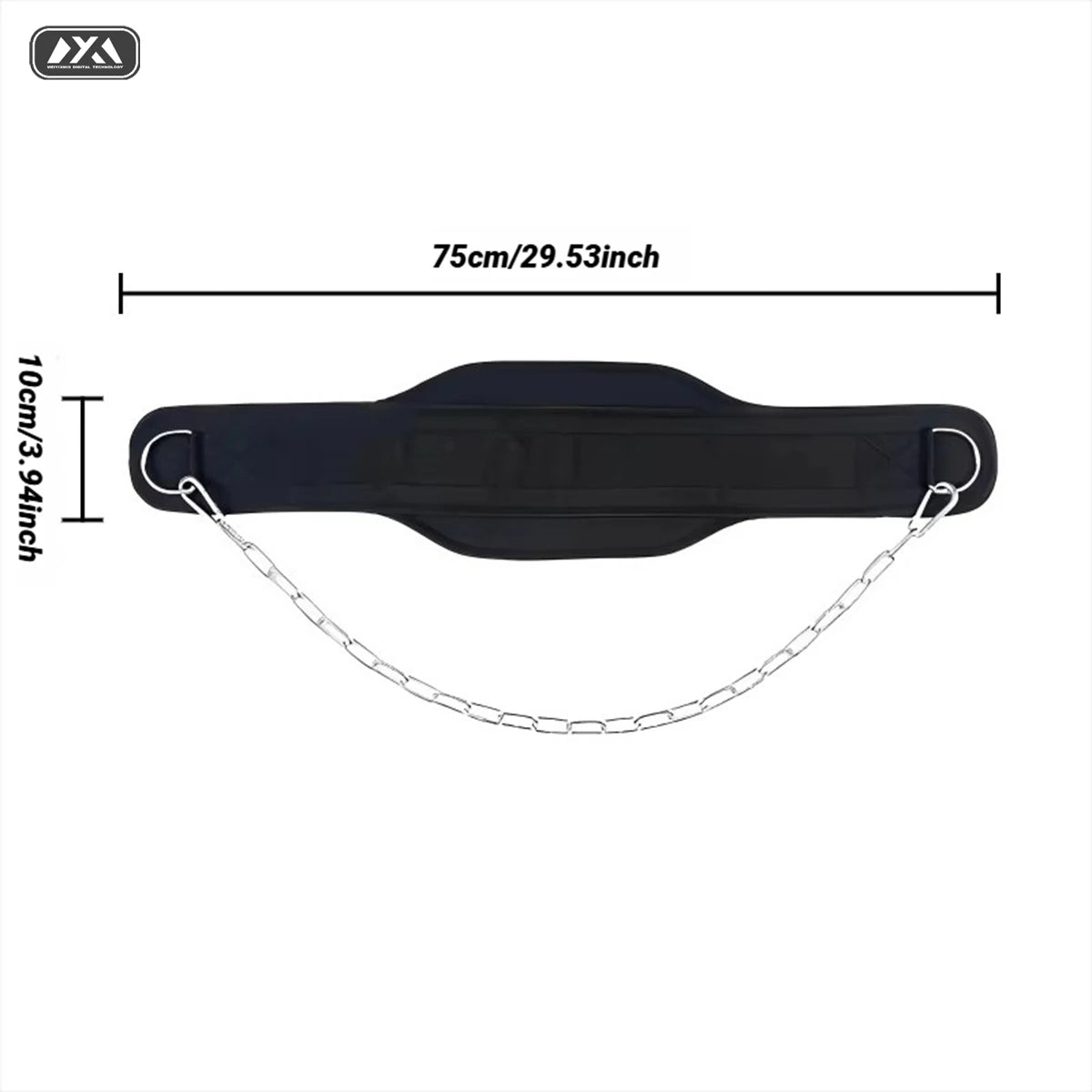 Weight Lifting Dip Belt Neoprene Back Gym Belt with Chain for Fitness Bodybuilding Pull up Strength Training Load Waist Strap